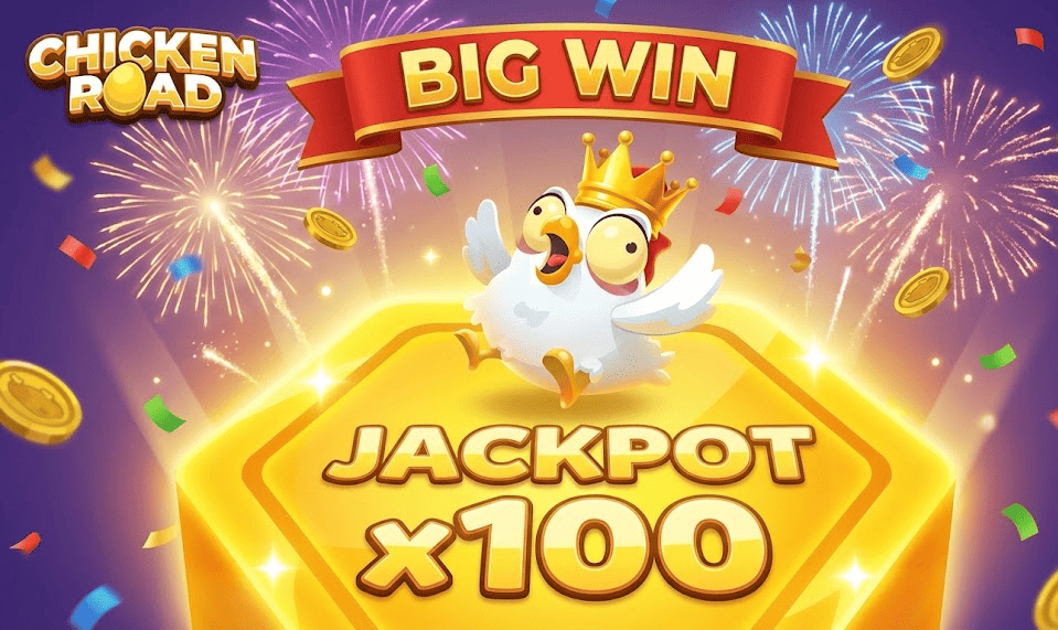 Gallina caminando por la carretera en Chicken Road